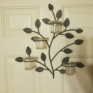 4 cup wall hanging candle holder